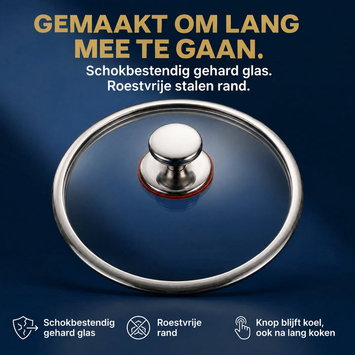Premium deksel van gehard glas