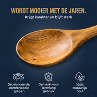 Houten lepel: wordt mooier met de jaren, 100% natuurlijk hout